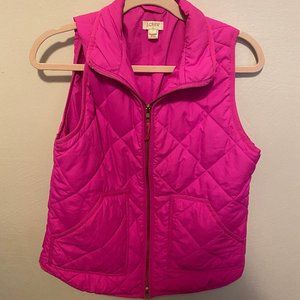 J Crew Pink puffer vest